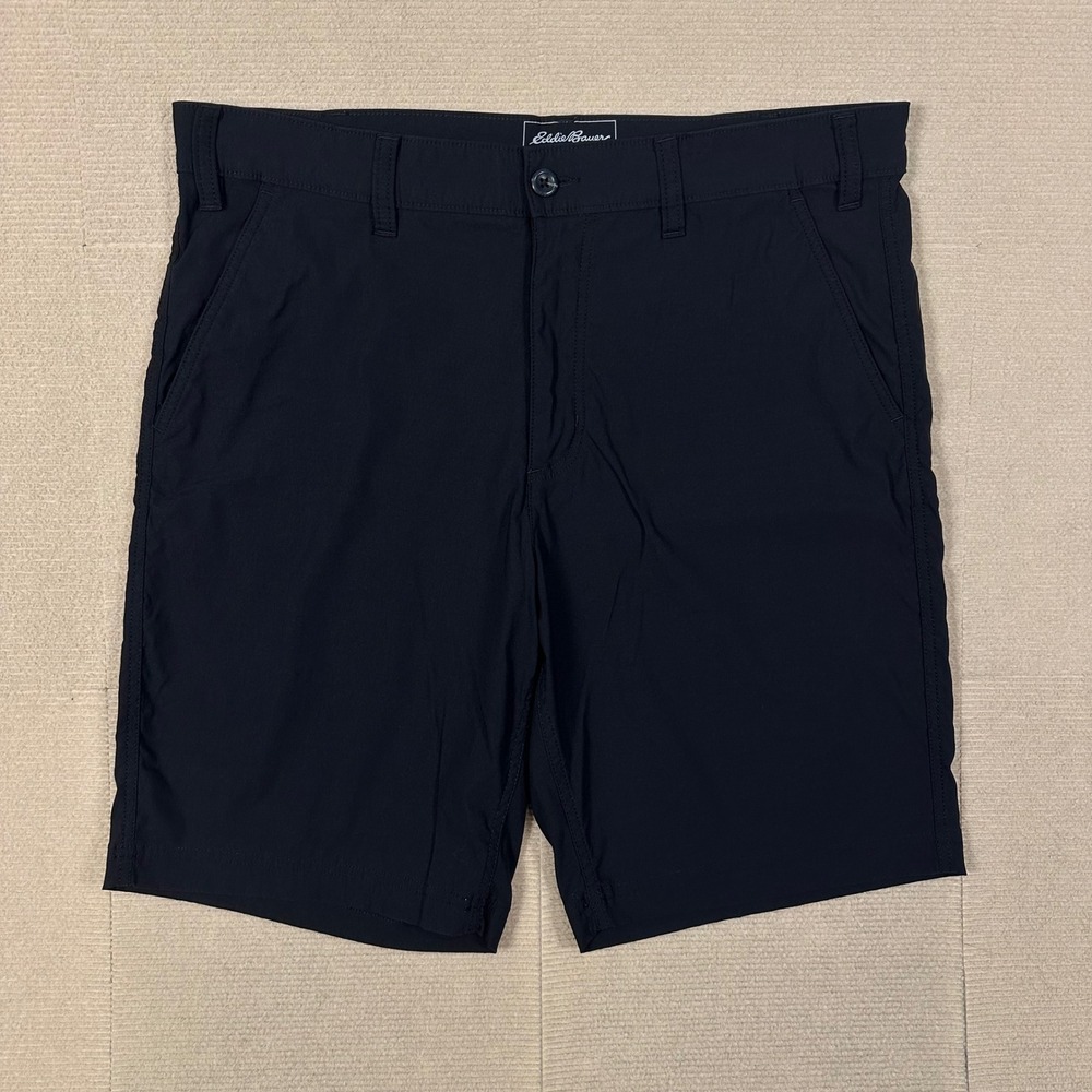 Eddie Bauer Travex Shorts Mens 36 Black Lightweight Stretch Outdoor Travel